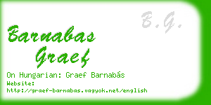 barnabas graef business card