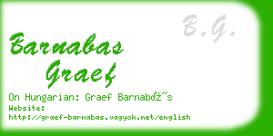 barnabas graef business card